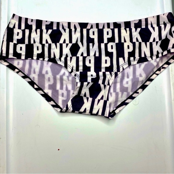 2/$15 NWT PINK Victoria Secret Black White Seamless Hipster Panties VS Large L - Picture 2 of 5